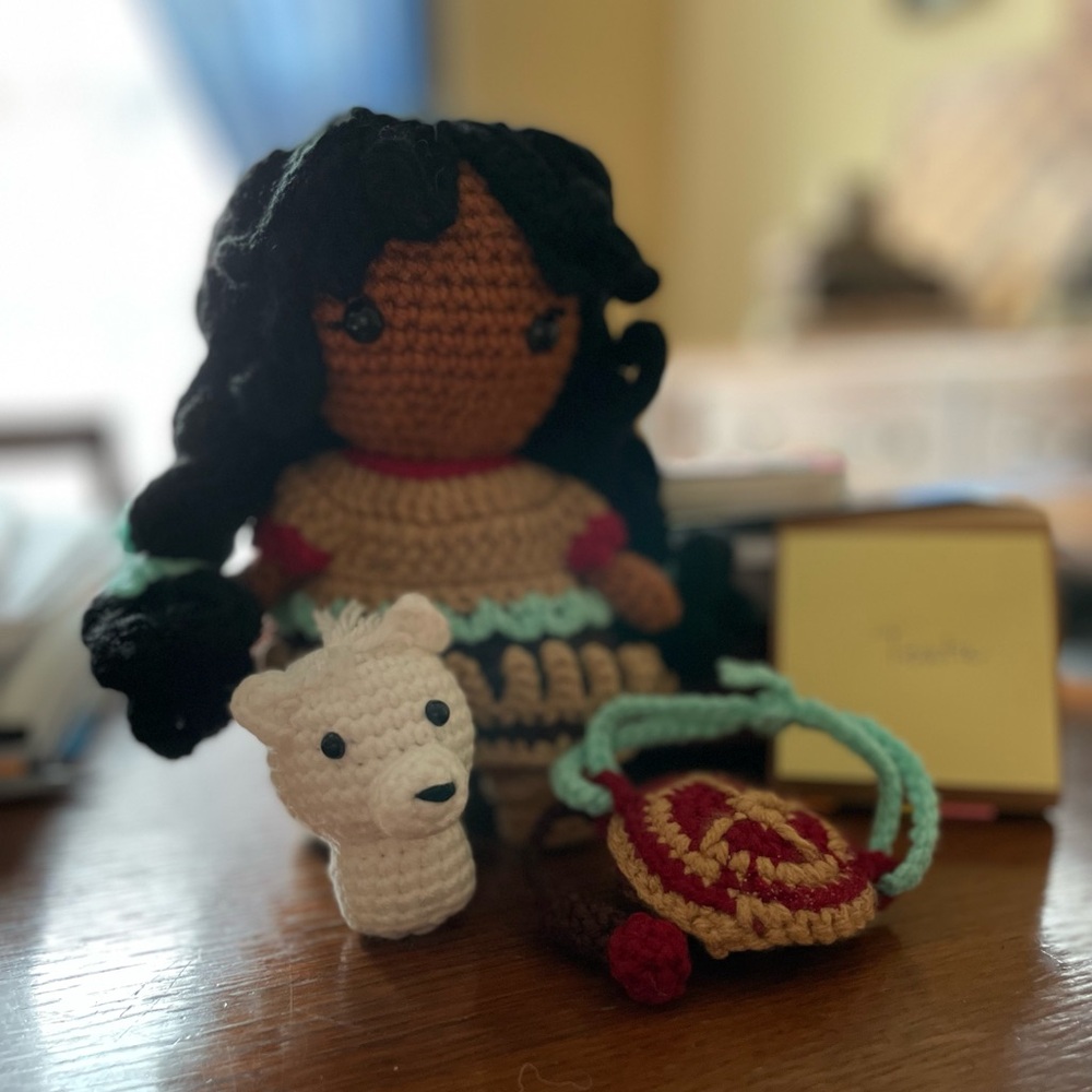 Handmade Crochet Doll with Accessories